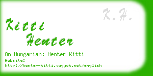 kitti henter business card